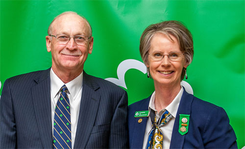 Wayne Chambers, CEO of High Touch Technologies, and Liz Workman, CEO of Girl Scouts of Kansas Heartland