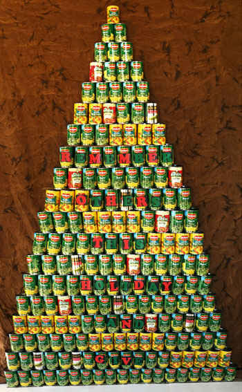 120 building's Christmas tree display 'Remember others this Holiday and give'