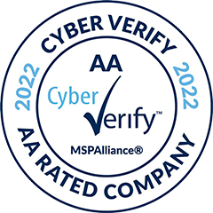 2022 Cyber Verify AA Rated Company MSPAlliance®